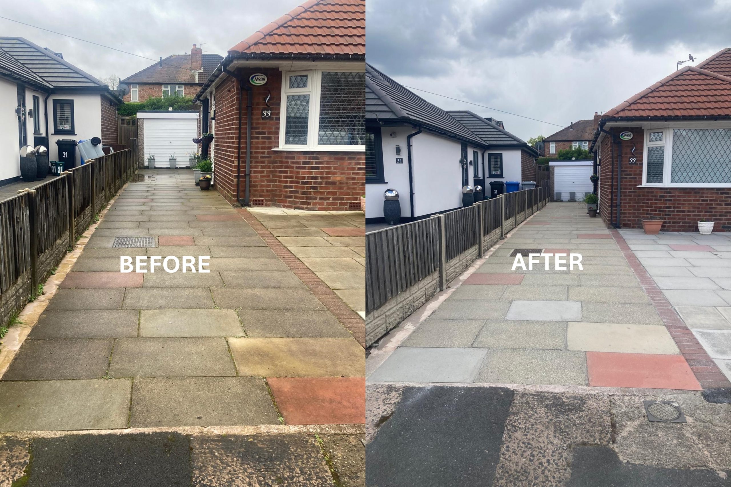 Driveway maintenance before and after
